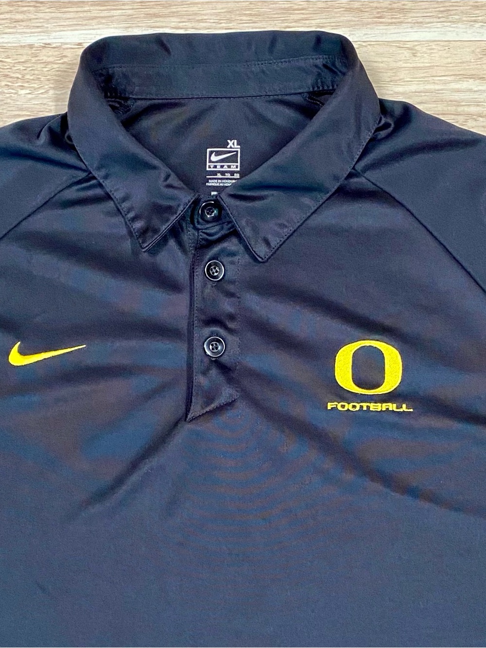 Nike Oregon Ducks Football Polo Men’s XL Black Short Sleeve Performance Shirt